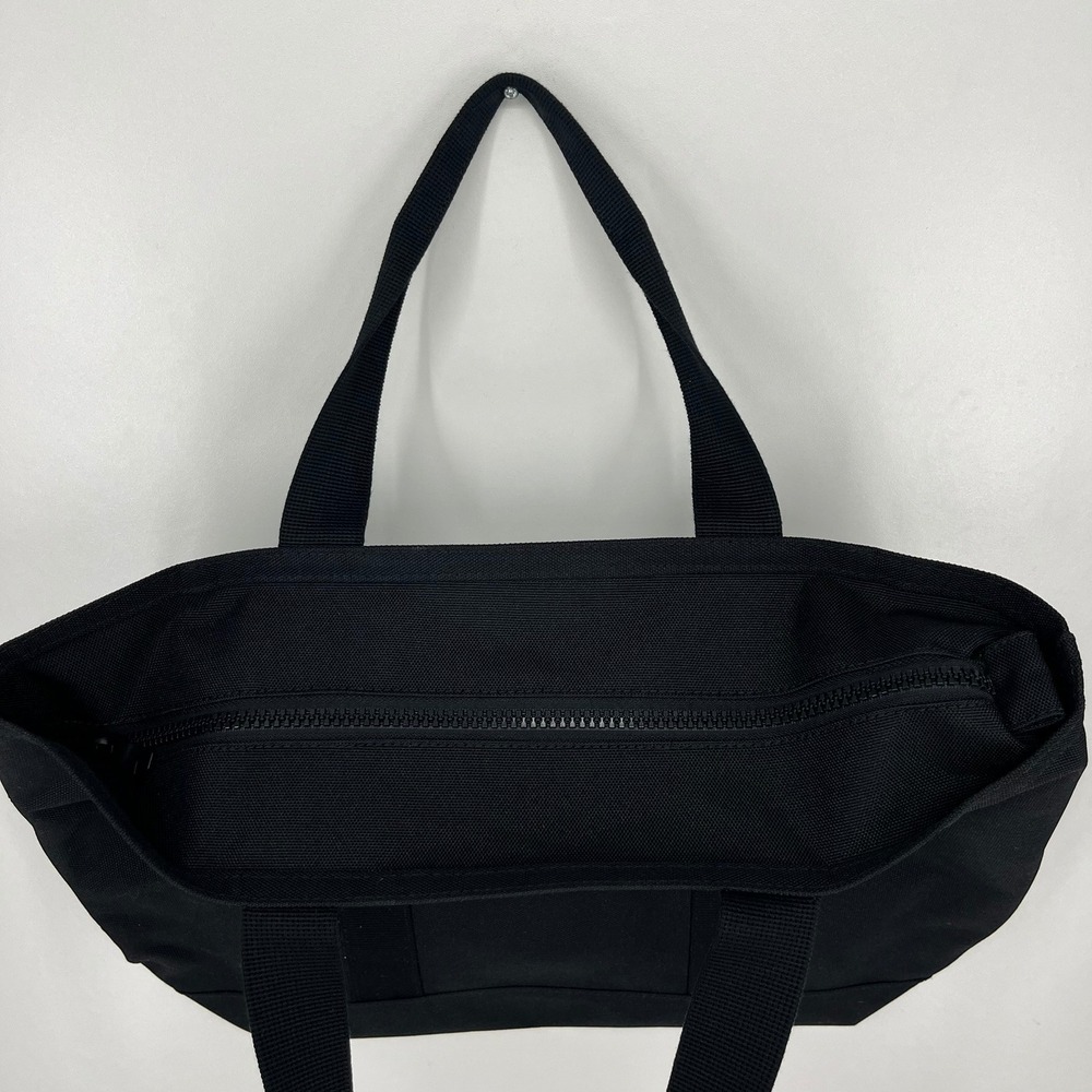 Banana Republic Womens Black Canvas Top Zip Tote Bag Travel Commuter - Picture 9 of 11